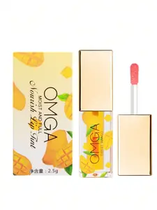 1pc Mango Flavored Color-changing Lip Oil, Peach Scented Moisturizing Lip Gloss, Water-proof Lip Tint, Lipstick, Lip Balm, Lip Lacquer