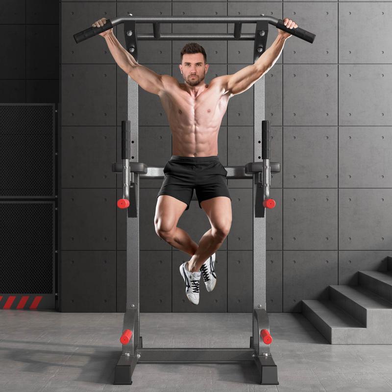 500LB Beast Mode 10-Level Adjustable Power Tower  Pull Up Bar + Dip Stand + 5-in-1 Strength Training  All-Level Home Gym (Beginner ,Friendly),Adjustable Heavy Duty Power Tower,pullup, machine，home gym equipment Whole Body Workout