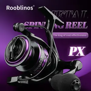 Rooblinos Purple Fishing Reel, Stylish Design for Men & Women, All-Metal Body, Smooth Powerful Drag, Long Casting Spinning Reel for Freshwater & Saltwater, Lightweight, Durable, High-Performance Fishing Gear, Fishing Tackle, Perfect for Bass, Trout
