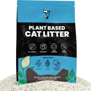 -Based Cassava & Corn  Litter -  , Dust-Free, Hard Clumping, Unscented, Odor Control for Multi- Homes