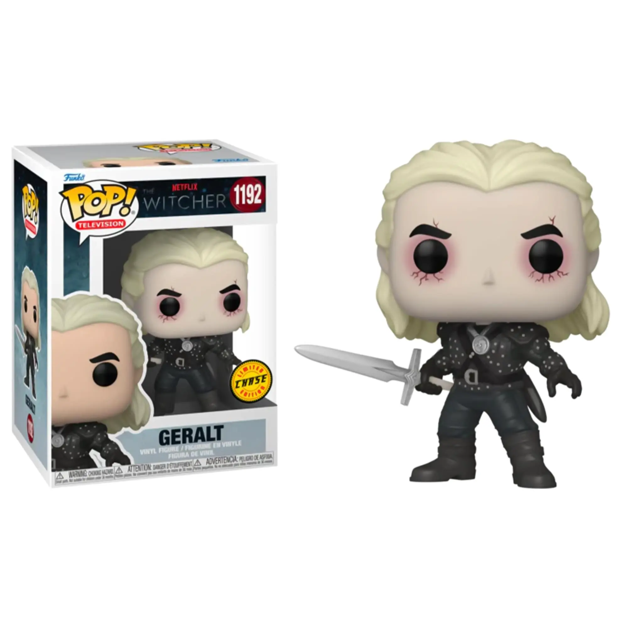 The Witcher (Netflix) Geralt Chase Funko POP Vinyl Figure, Collectible Vinyl Figurines for Toys & Hobbies Enthusiasts