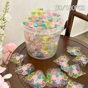 7-in-1 Laundry Pods, 30pcs/100pcs, Colorful and Long-lasting Fragrance Laundry Balls, Deep Cleaning, Stain Removal, Antibacterial, Softening, Color Protection, and Fabric Care Concentrated Laundry Pods, Laundry Capsules for Home/Dorm/Laundromat