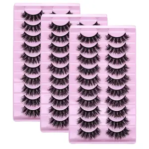 30Pairs/50Pairs Thick Curly Fluffy False Eyelashes Wispy Volume Cluster Lashes Fake Lashes Lightweight Long Lasting Lashes Eyelashes Set Eyelash Clusters for Beauty Makeup Lovers
