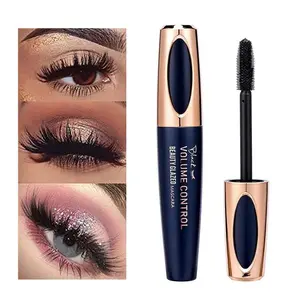 4D Silk Fiber Mascara, Long Lash Extension & Volume Eyelash Mascara Waterproof Long Lasting Natural Smudge-Proof Not Blooming Curling Eye Makeup Mascara Black