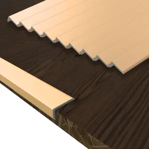 Matte Gold 10-Pack Peel and Stick Aluminum Tile Trim, Decorative Kitchen Backsplash Trim Edge, Self Adhesive Tile Liner, Tile Edge Trim, Aluminum Corner Trim Waterproof Wood