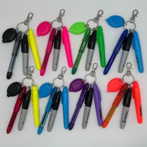Pen set for badge reel accessory gift for nurse breakaway lanyard colorful teacher keychain gift for medical assistant badge reel pens cna