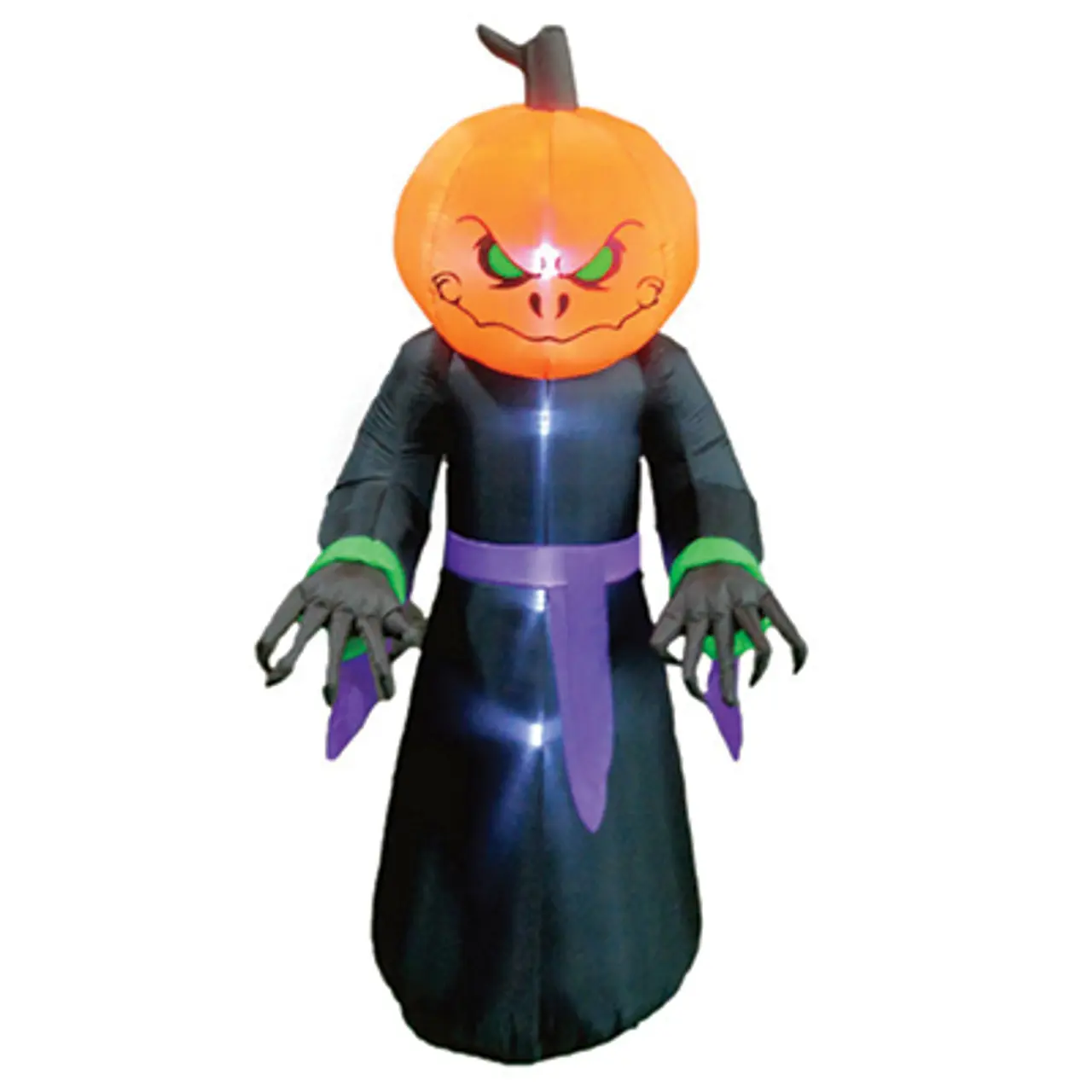 Brilliant Brand Lighting 8 Foot Scary Pumpkin Monster Halloween Inflatable - LED Lighted Yard  Standing Display Decoration