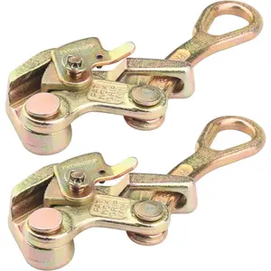 2 PCS Cable Grip Steel Wire Puller 1 Ton - 2210lb Pulling Load Cable Puller Tool for Wire Rope, Widely Used-Suitable for all Kinds of Steel Cables and Cables, by GENHAKON.