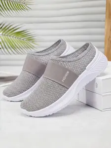 Women's Slip-On Mules for All Seasons, Breathable Mesh Upper, Anti-Slip Thick Sole, Fashion Casual Sandals, Comfortable Walking Shoes