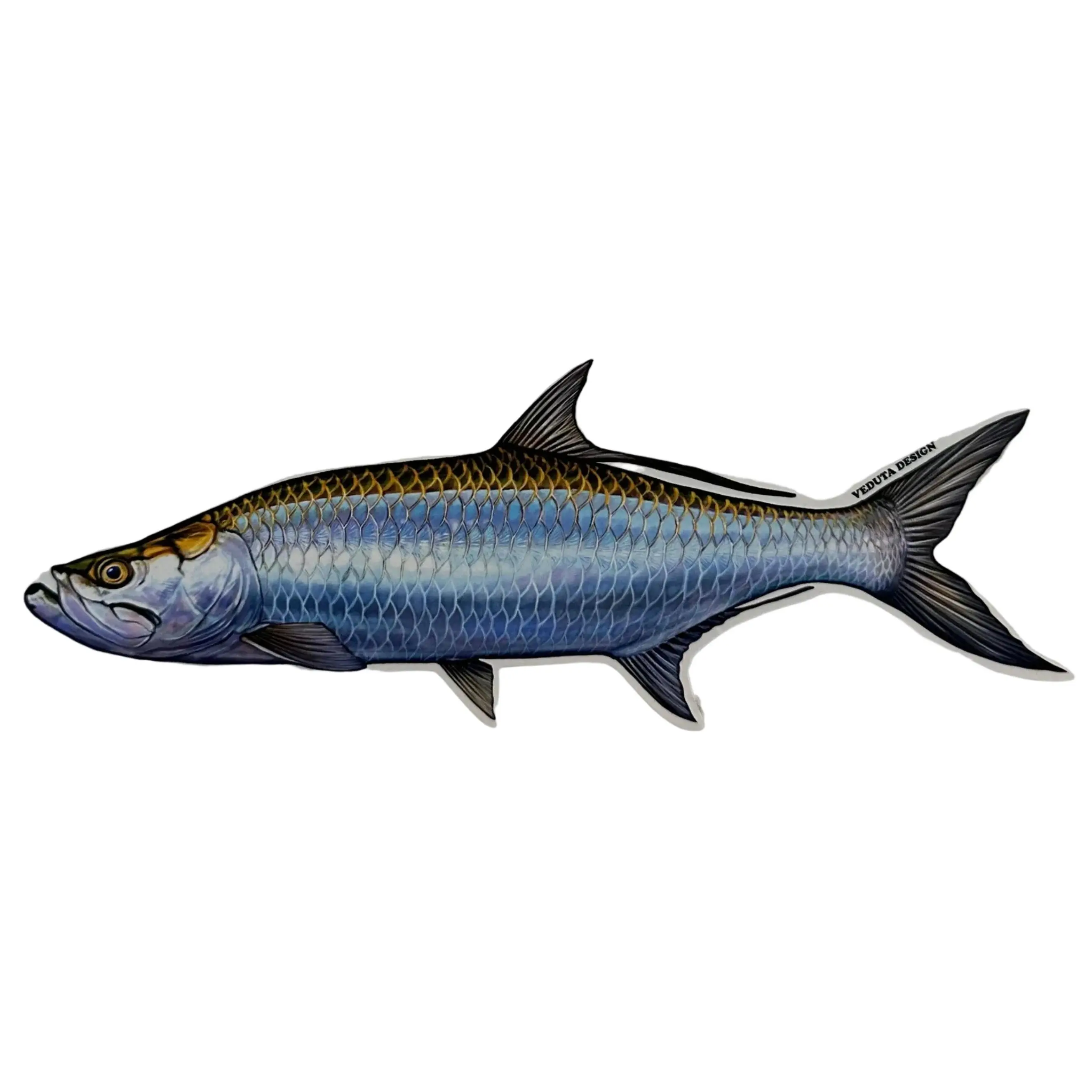 Large Saltwater Tarpon Fishing Sticker for Boats, Coolers & Outdoor Gear