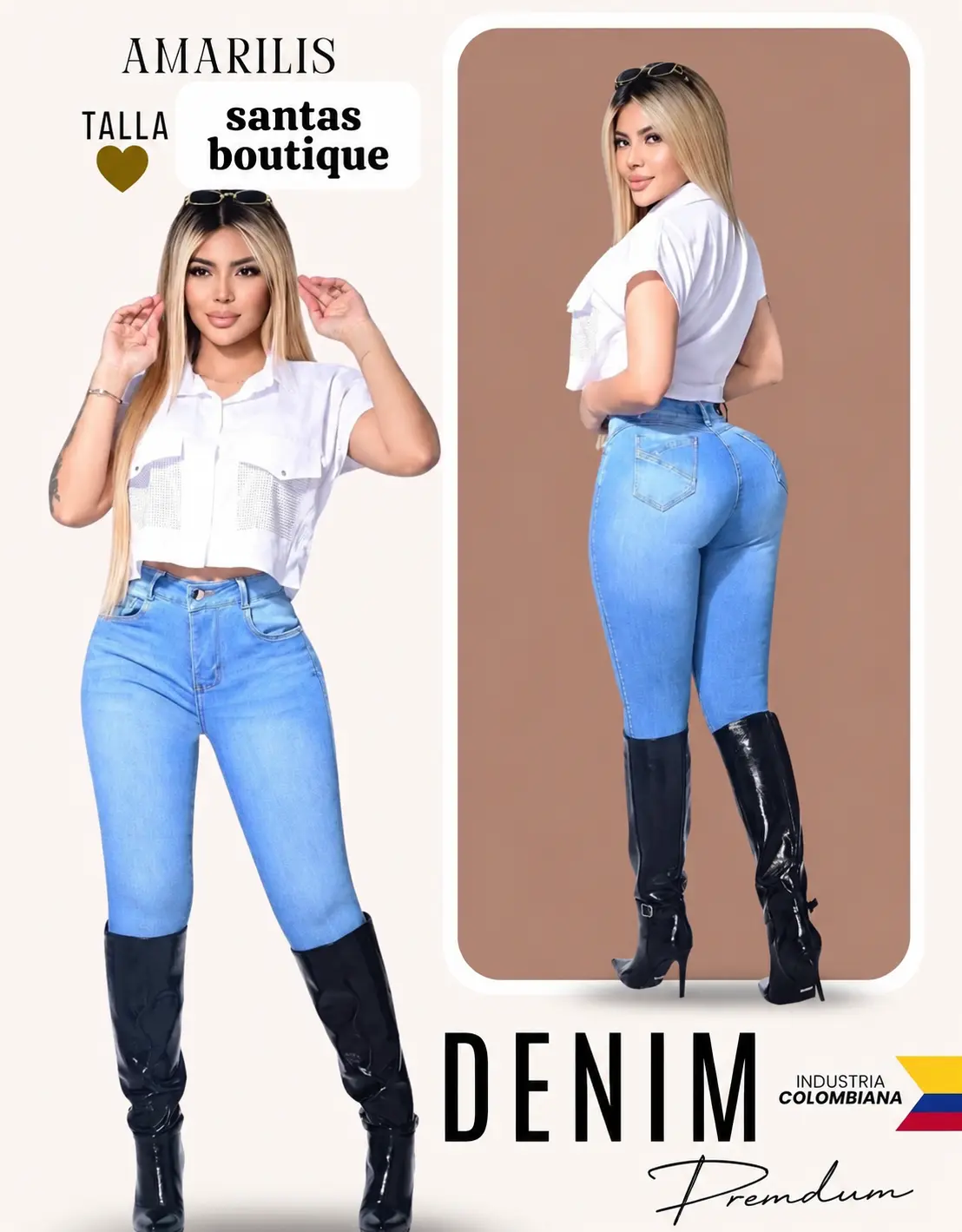 Amarilis - Colombian jeans push up