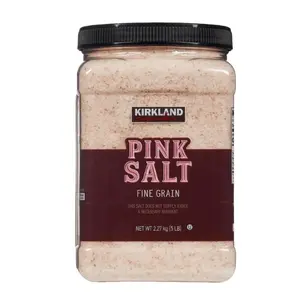 Kirkland Signature Pink Salt Fine Grain 5 lbs - Savory Flavor, Essential Minerals for Health, 2.27 kg