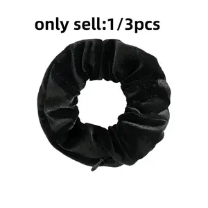 Multi-Functional Hair Tie Storage Pouch, Portable Money Hider & Organizer, Zippered Scrunchie with Secret Pocket, Large Capacity