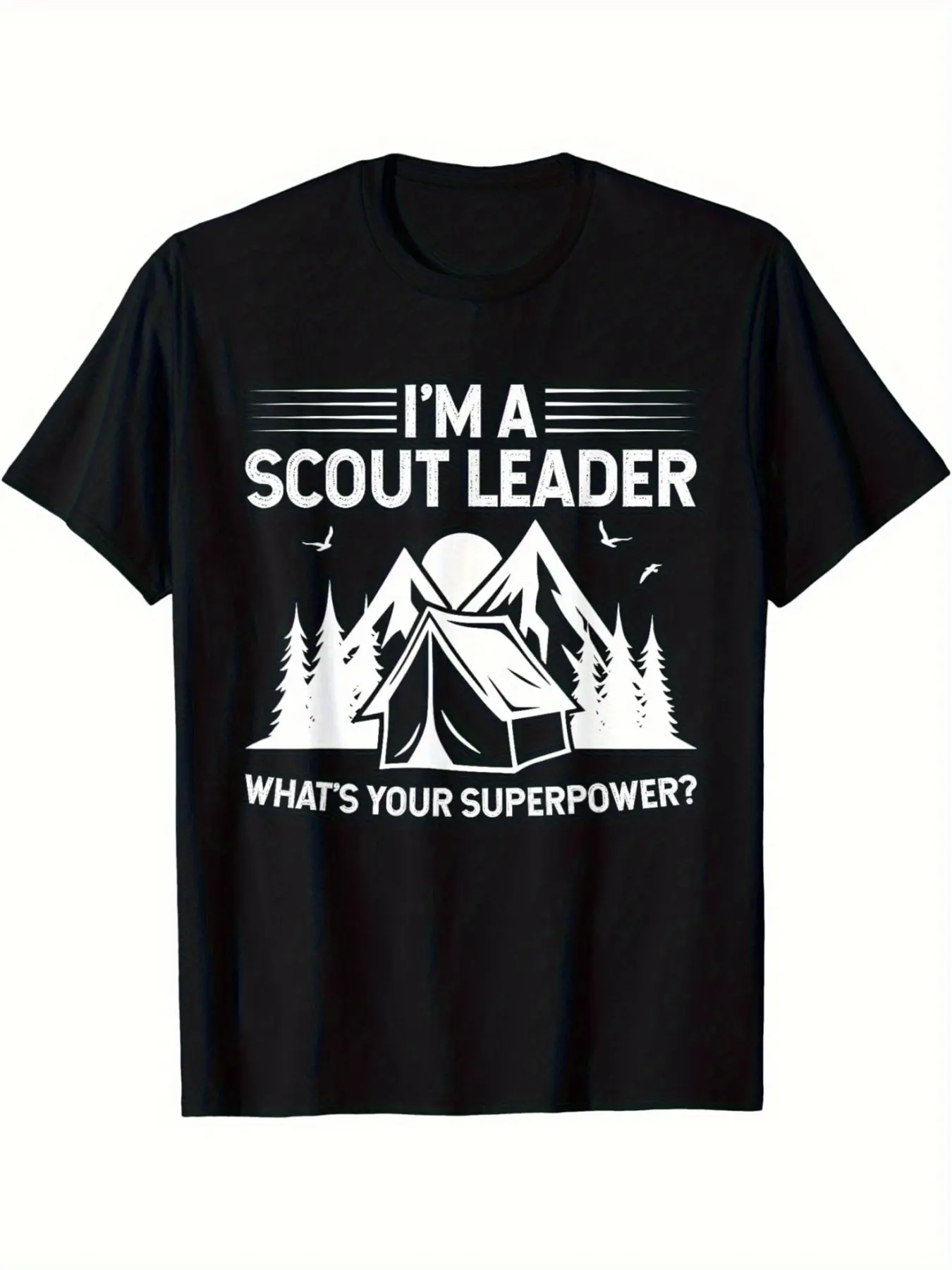 Scout for Girls Humorous Scouting Leader T-Shirt M unisex soft cotton short sleeve t shirt, vintage graphic casual tee for men women teens, perfect birthday holiday gift for camping travel gym daily street  wear