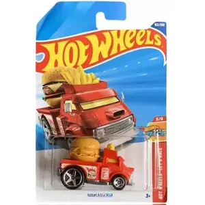 Hot Wheels Buns of Steel Diecast Car, Red, Let's Race Series 5/5, 1:64 Scale, 153/250