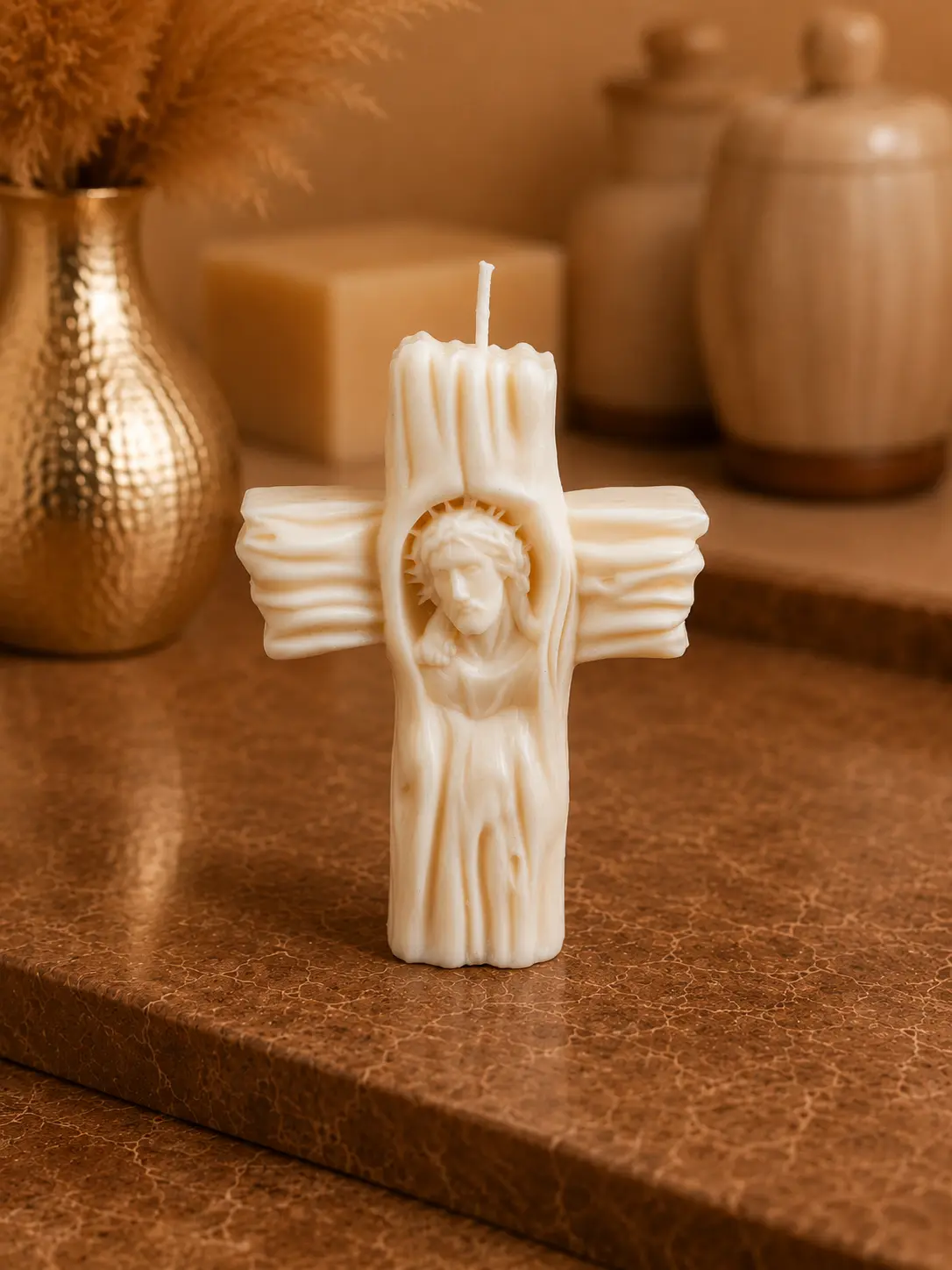 Jesus Cross Candle