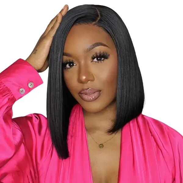 Glueless Asymmetric 4x4 Closure Lace Bob Wig