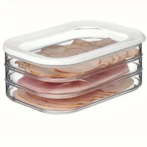 Three-Layer Food Storage Box, Refrigerator Freshness Keeper, Prevents Odor Transfer, Large Capacity, Multi-Functional Kitchen Organizer, Food Storage Container, Preserving Containers