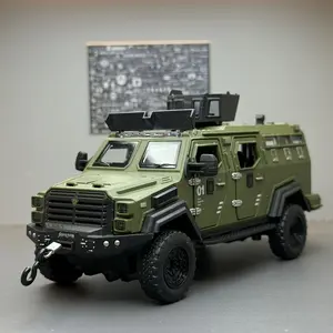 Tactical Armored Truck Toy, Alloy Off-Road Vehicle Model for Kids & Collectors