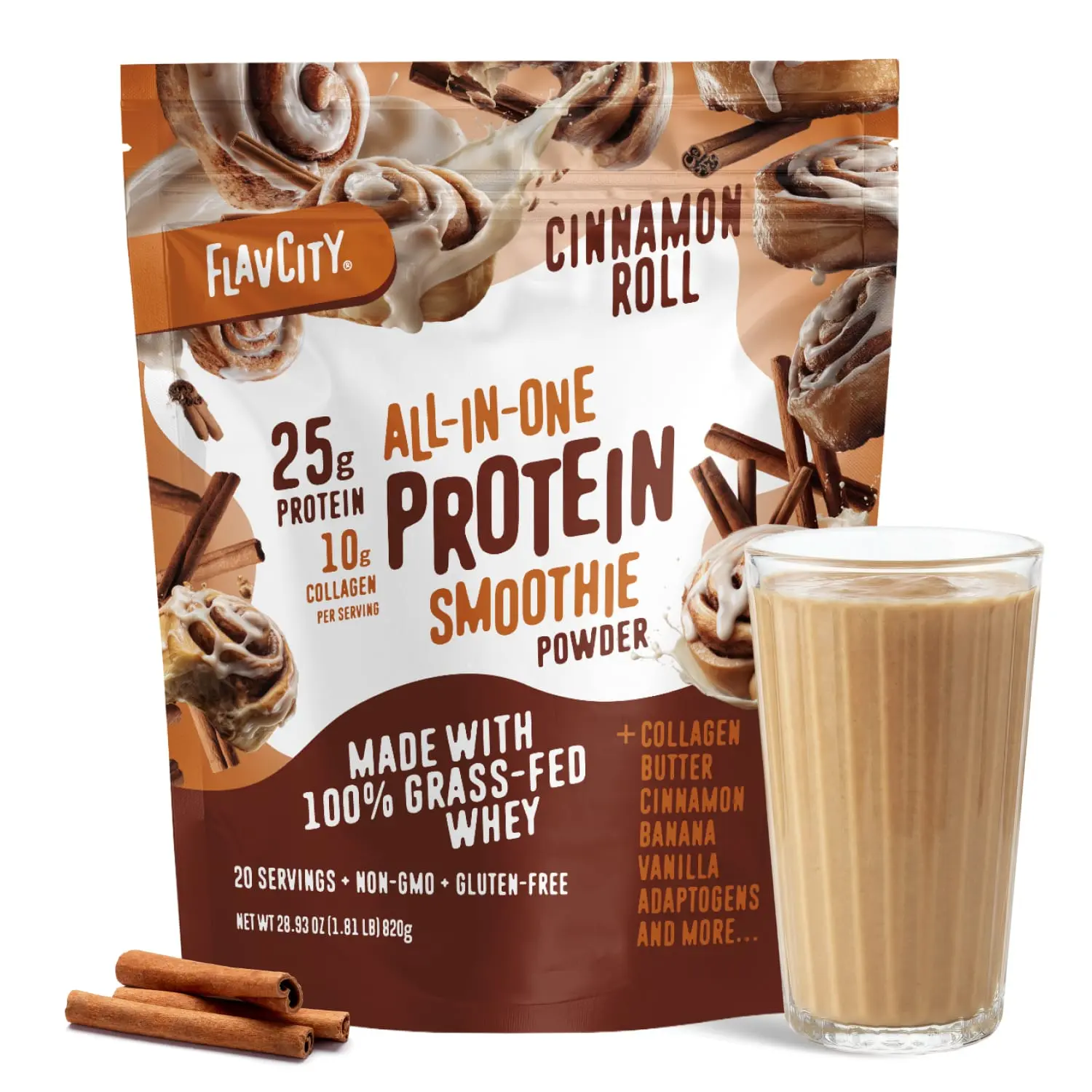 Cinnamon Roll Protein Smoothie Cinnamon Roll Protein Smoothie