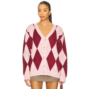 MORE TO COME Josie Argyle Cardigan in Pink Multi