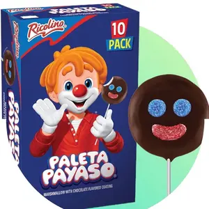 Paleta Payaso  pack/piezas  deliciosas paletas de bombon cubiertas de chocolate