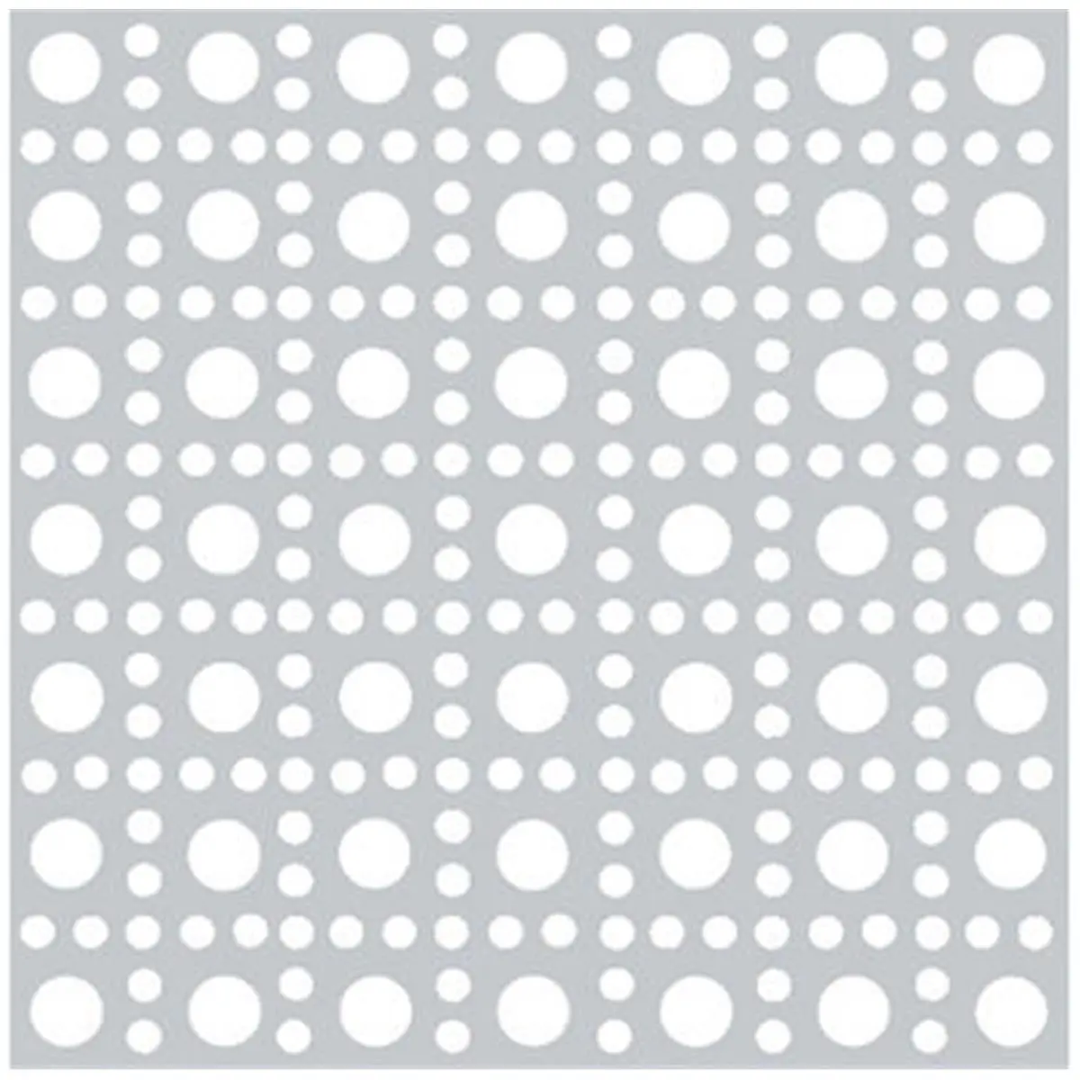 Boltmaster 11258 Square Decorative Perforated Aluminum Metal Sheet, 36x36 in, Silver, for Sailing Water Sports Equipment, 36 X 36 In