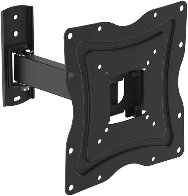 Full Motion TV Wall Mount for 10–50 Inch Tvs, Articulating Tilt Swivel Mount with 9 Inch Extension, Vesa 75x75 to 200x200, 66 Lbs Capacity, Single Stud with HDMI Cable Included