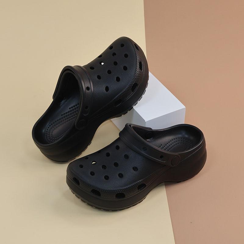 Women's Chunky Platform Hole Shoes - 4 Versatile Shades for Women, Ideal for All-Season Styling & DIY Charms