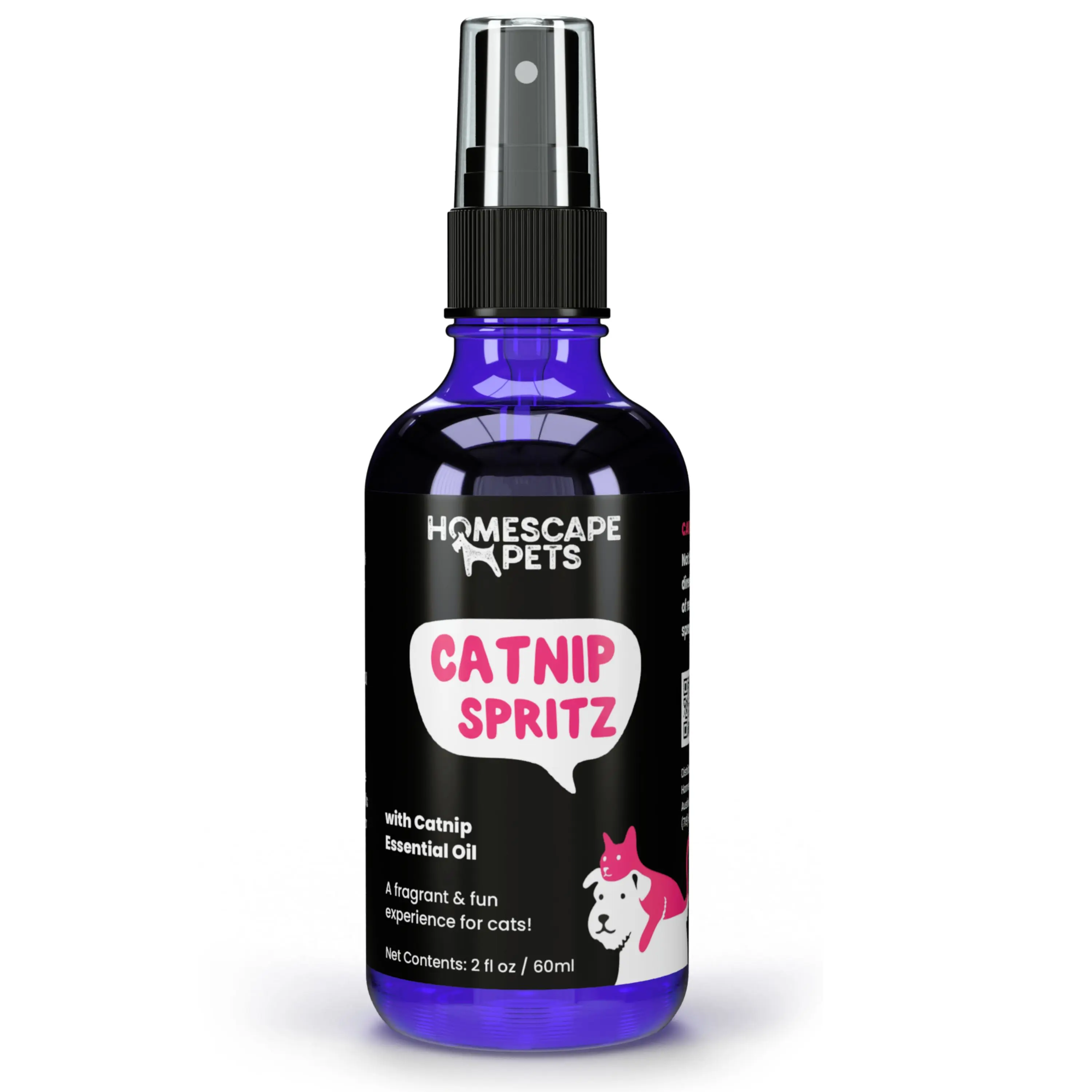 Homescape Pets Catnip Spritz — for Cat Play & Fun — Spray on Scratching Posts, Toys, and Beds — USA Owned