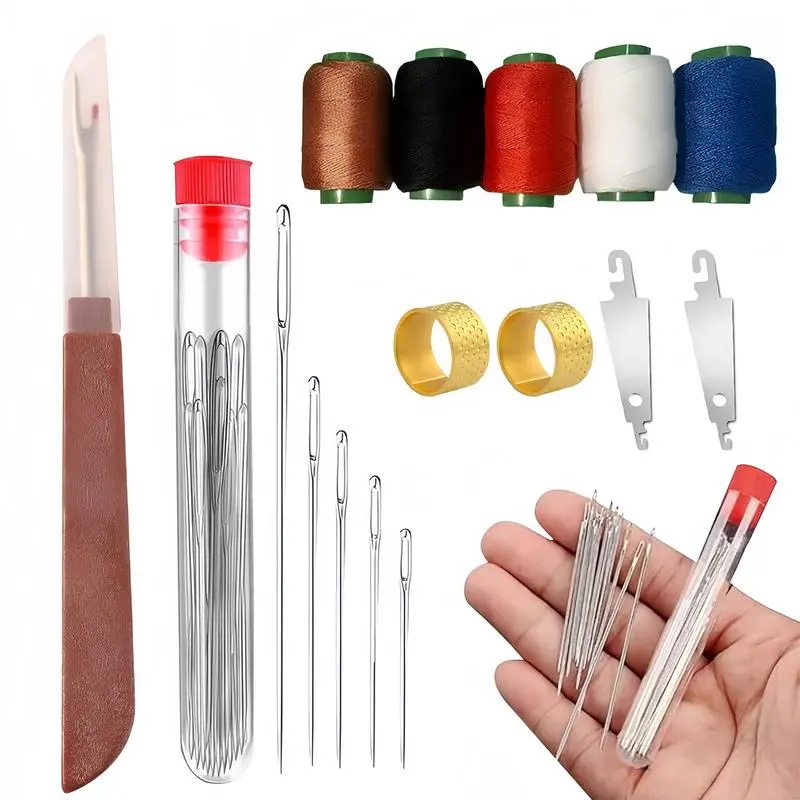 36-Piece Complete Sewing Tool Kit, Portable Advanced Sewing Set, Needle Crafts Kit for Emergency Repair, Embroidery, DIY Crafts, Travel & Home Repairs, Sewing Supplies Kit