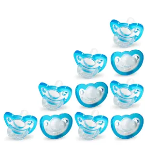 Pacifier  Babies 3 Months and Up,  Made, Natural Shaped Orthodontic Binky, Lovingly Shared in NICUs & Hospitals Worldwide, Medical-Grade 100% BPA-Free - 4 Pack - Blue