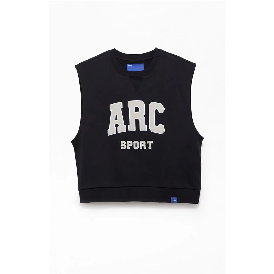 A.R.C. Men's Black Sport Cut Off Muscle Crew Neck Sweatshirt A.R.C. Men's Black Sport Cut Off Muscle Crew Neck Sweatshirt