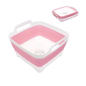 Collapsible Buckets Cleaning Bucket Portable Plastic Bucket Outdoor Car Washing Tub Foldable Camping Beach Water Pot Pail