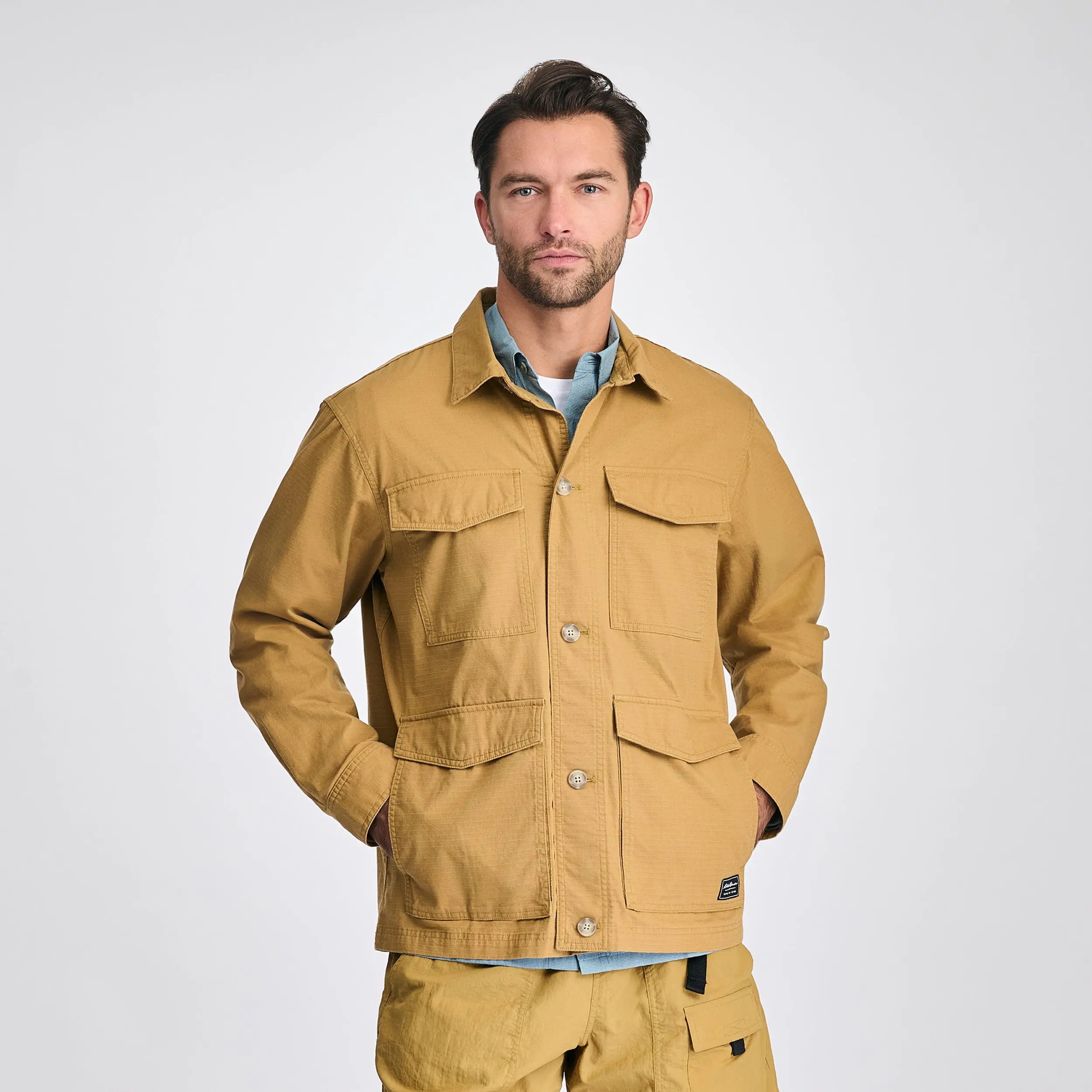 Eddie Bauer Men’s Renegade Jacket 100% Cotton Pocket Detail Weekend