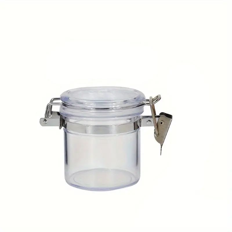 Airtight Stash Clear Storage Jar Kitchen Home Storage with Clamping Lid Smell Proof Container