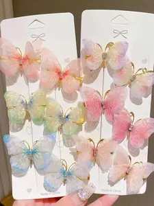 12-Piece Cute Butterfly Hair Accessories Set, Adorable Bow Clips & Barrettes for Women Girls, Stylish Everyday Wear