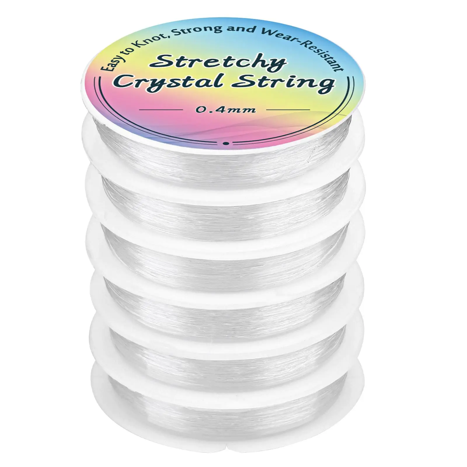 Nylon Beading Thread (6counts/set), Simple Durable Elastic Beading Thread, DIY Jewelry Making Supplies for Necklace Bracelet Earrings