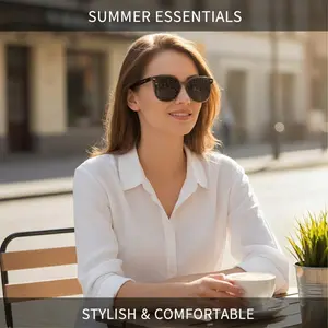 Polarized Square Sunglasses Unisex Premium Eyewear, Retro Rectangle Multi-Color Collection UV400 Protection Lightweight Fashion Style for Everyday Casual Outdoor Driving