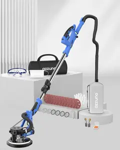 AZZUNO Drywall Sander with Vacuum Dust Collection – 12A Popcorn Ceiling Removal Tool, 5-Speed 800-1900RPM, LED Light & Extendable Handle