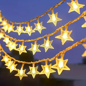 Star light string 10LED Star String Lights, USB powered Fairy String Lights, for Indoor, Wedding Party, Christmas Tree, New Year, (Warm White), Holiday Decoration Lights