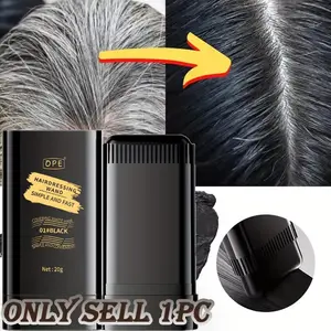 Gray Hair Coverage Stick, Easy to Use Hair Root Touch Up, Waterproof Long-lasting Hairline Powder for Thinning Hair and White Hair, Beginner Friendly, Covering Grey Hair, Hair Coloring