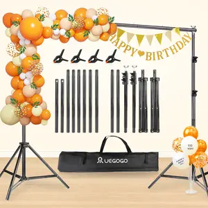 10×6.5ft Adjustable Heavy-Duty Stable Backdrop Stand Kit with Portable Carry Bag, Photo Background Support for Wedding, Portrait Shooting & Event Decor