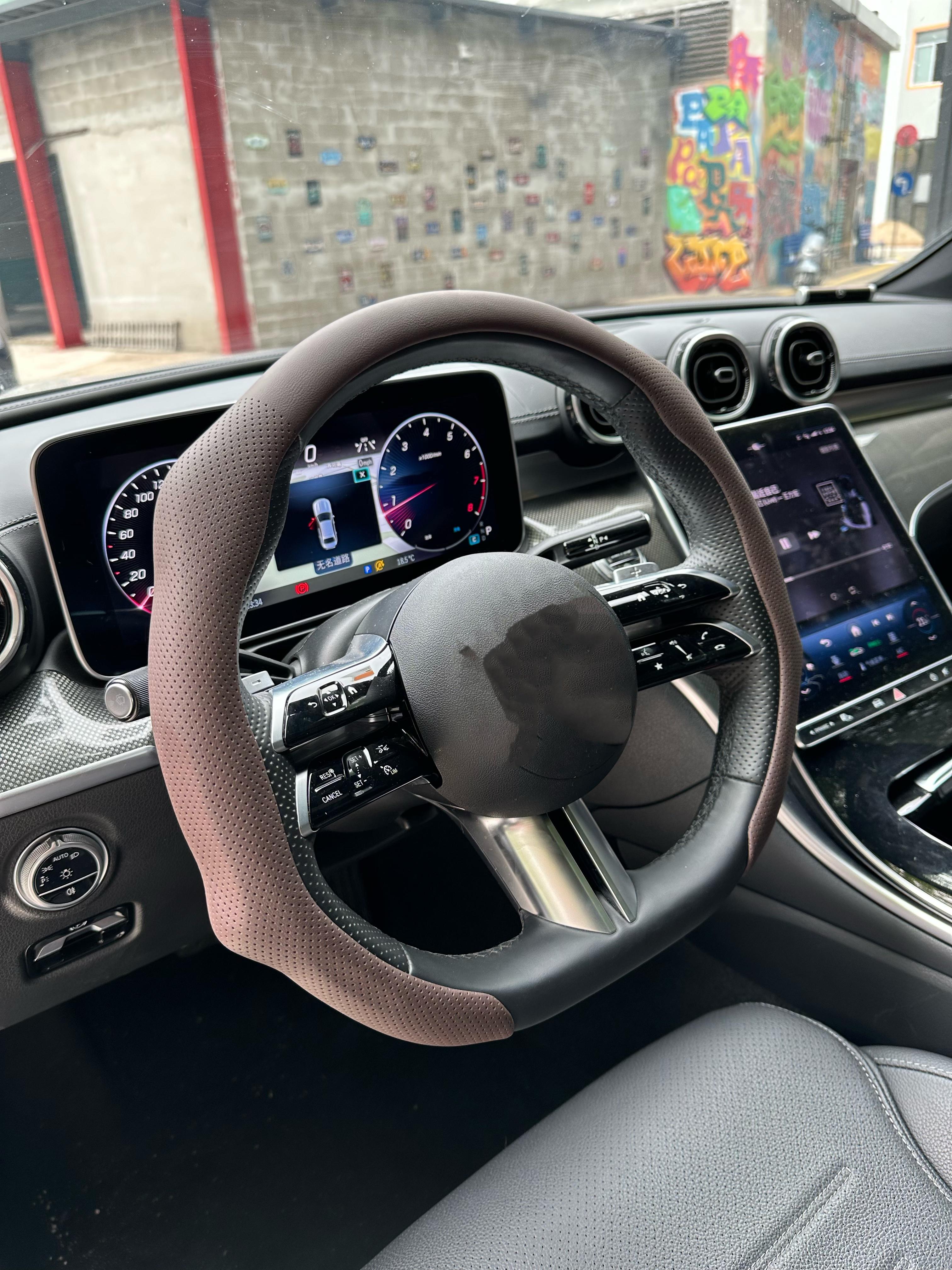 2026 New Red Leather Steering Wheel Cover – Ultra-Thin, Breathable & Anti-Slip, All-Season Sporty Design for Enhanced Grip & Driving Comfort