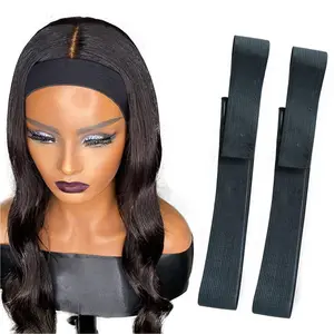 1 Pcs Elastic Bands for Wig, Lace Melting Edge Wrap to Lay Edges (Black, Pack of 1)