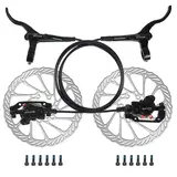 BUCKLOS HB-323 High-Quality Hydraulic Disc Brake Kit for Bicycle, E-Bike, City Bikes - Ergonomic Aluminum Alloy Build, Dual Piston Brakes, 160mm Rotors, IS/PM Mounting Adapter, 22.2mm Handlebars Fit, Easy Install Cycling Components