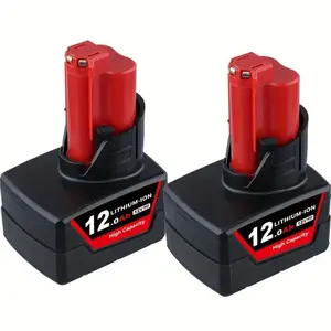 2Pack 12000mAh 12V Battery Replacement for Milwaukee M-12 Battery Lithium 48-11-2412 48-11-2411 48-11-2420 48-11-2401 48-11-2402 48-11-2440