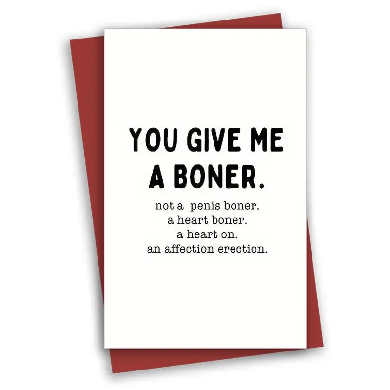 Anniversary Greeting Card with Envelope, 1 Count Creative Funny Letter Pattern Anniversary Card, Humorous Gifts for Anniversary Wedding Birthday, Fun