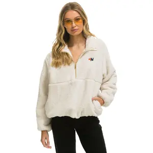 TEDDY APRES HALF ZIP JACKET - VINTAGE WHITE
