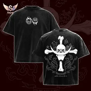 Whitebeard Pirates T-shirt - OneP Anime Streetwear - Vintage Washed Tee Oversized Heavyweight Cotton T-shirt, Menswear Gift for Anime Fans  Menswear Apparel Classic Oversized Tank Top Sweater Hoodie